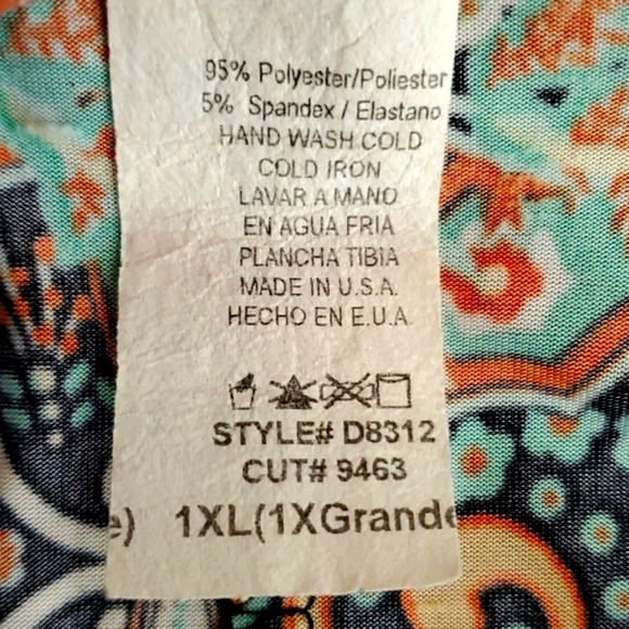 🆕️ Janette Plus U.S.A. Black Paisley Print Dress WOMEN'S SIZE: 1X - Picture 11 of 12